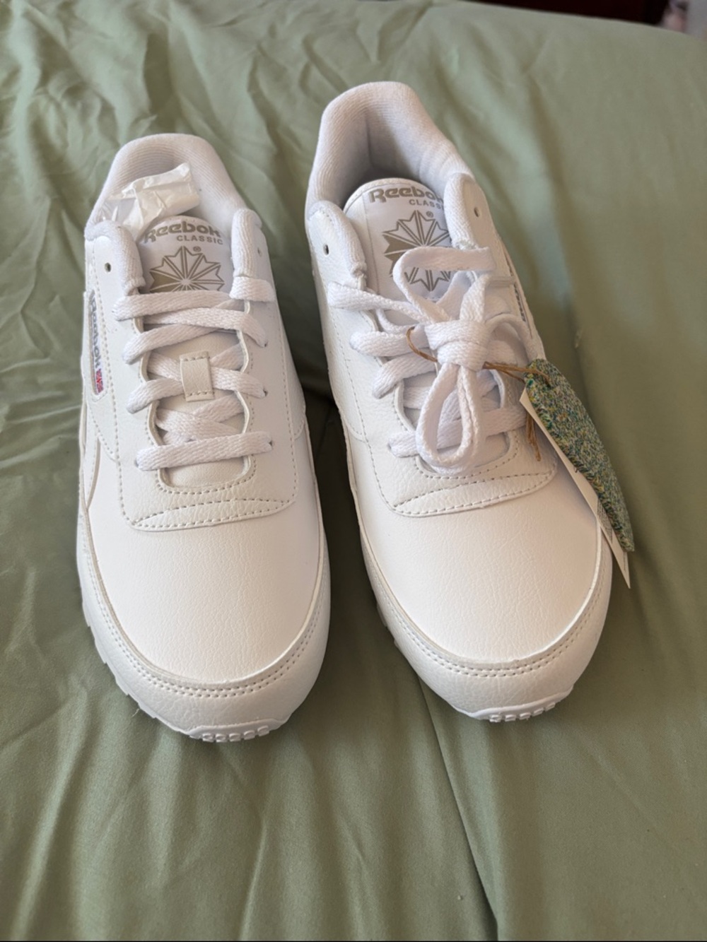 Reebok White Low-Top Leather Sneakers